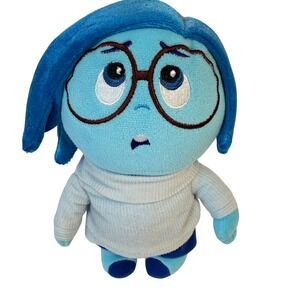Disney Pixar Inside Out Sadness Plush Toy Stuffed Doll Blue Cute Collectible 8"
